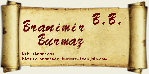 Branimir Burmaz vizit kartica